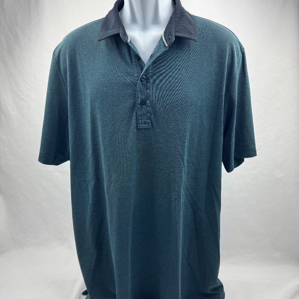 Travis Mathew Polo Shirt Men Size XL Navy Blue Pullover Short Sleeve